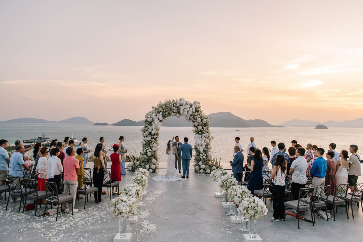 A&C Phuket wedding ceremony with ocean view