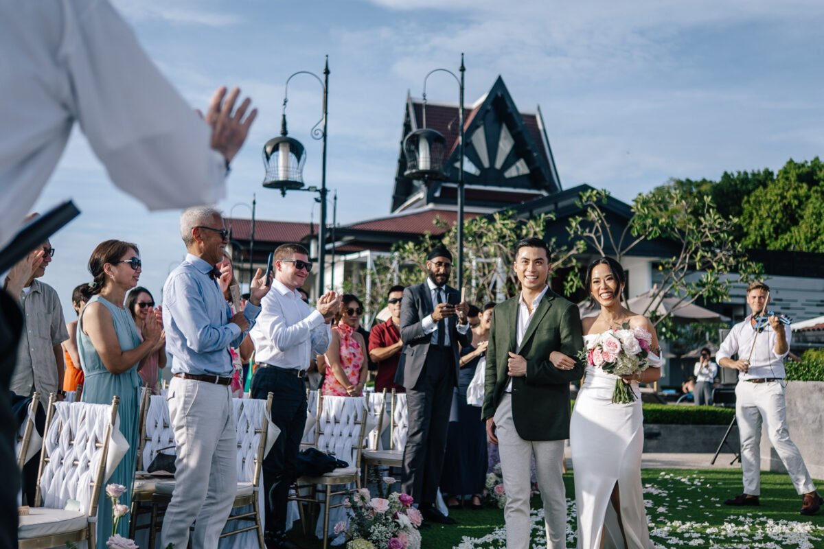 wedding ceremony with family and guests captured by Koh Samui wedding photographer